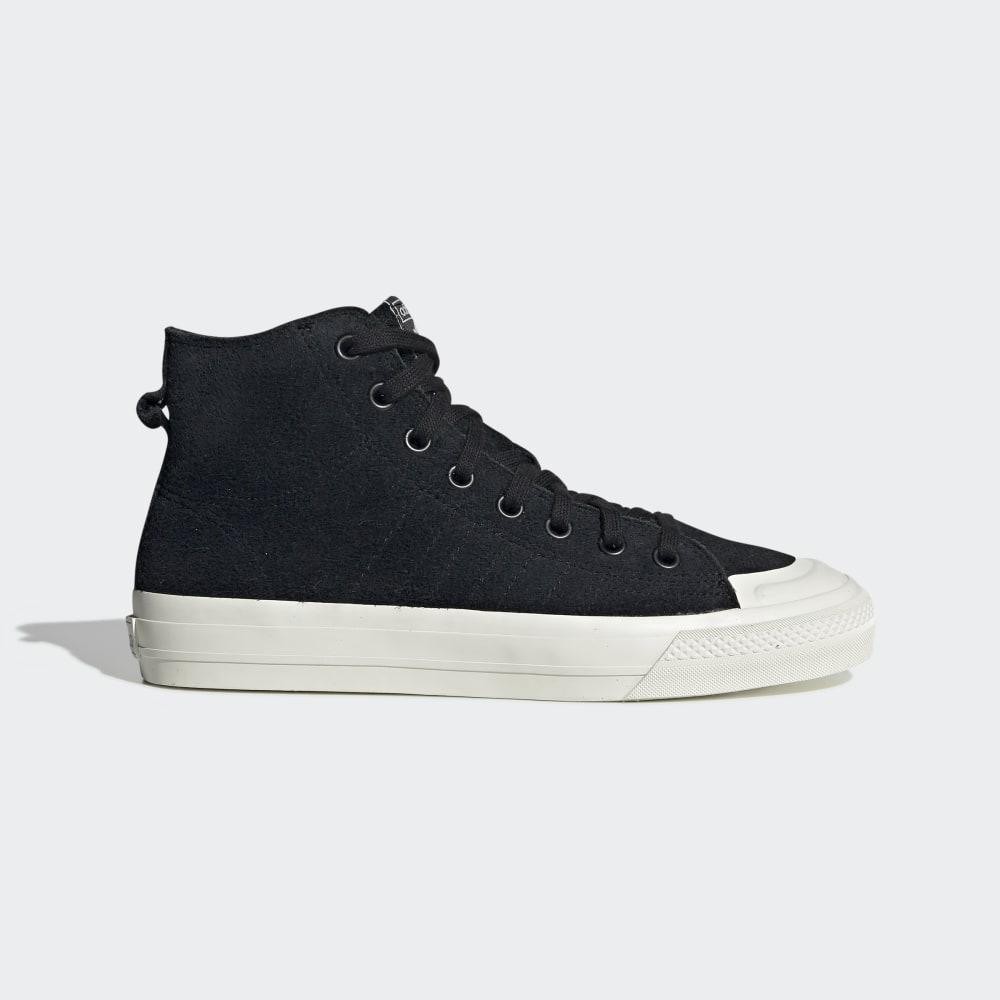 Adidas Men's Nizza Hi RF Originals Shoes Black/White Ireland EE5611